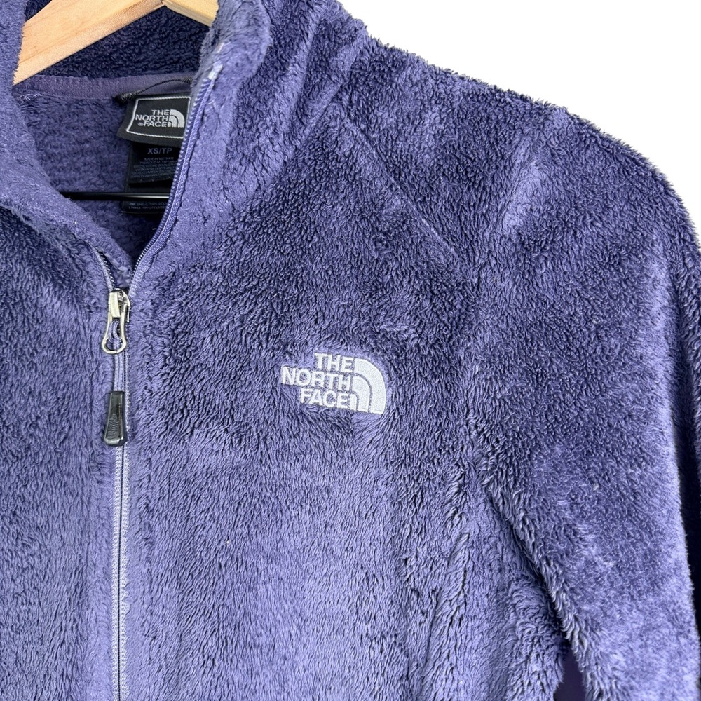 The North Face Osito Fleece Jacket‎ Womens XS Purple Full Zip Soft Plush Raschel - Picture 8 of 12